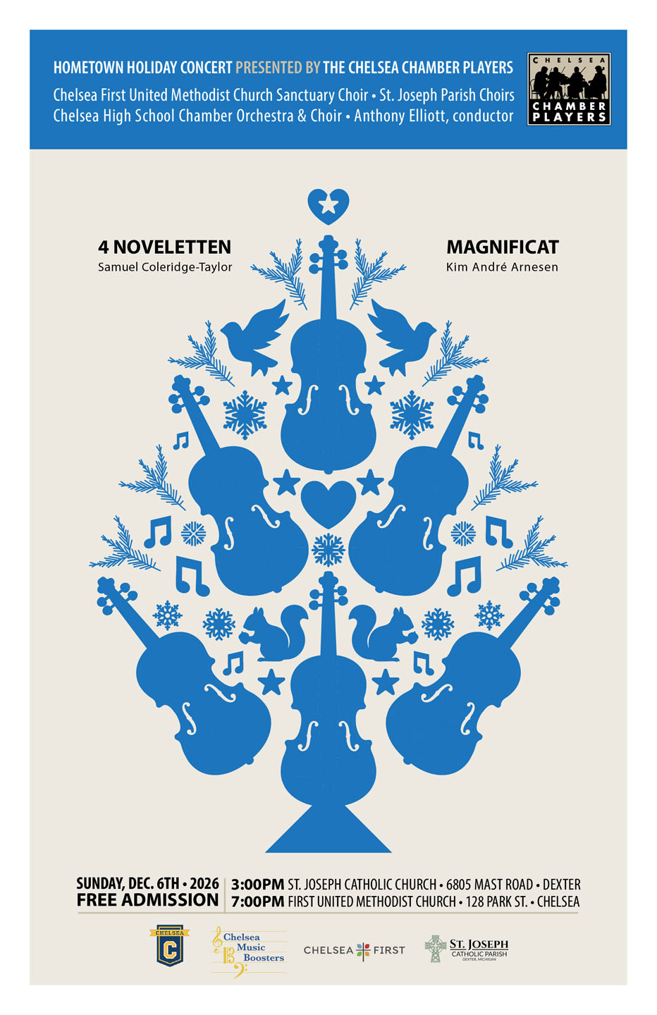 Poster for the 6 December 2026 Hometown Holiday Concert
